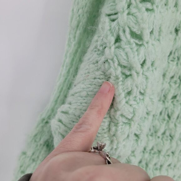 Free People womens medium Crashing Waves pullover open knit sweater wool blend - Picture 9 of 10